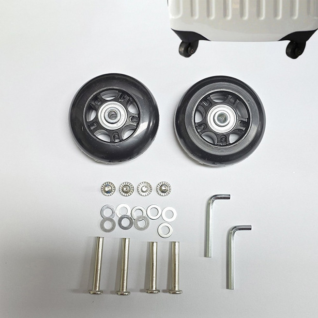 캐리어 교체용 외발 바퀴 우레탄 휠 셀프 수리 부품 2개 1세트 캐리어교체바퀴 24mm