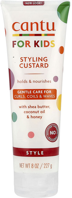 건강챙기세요 Cantu 어린이용 스타일링 커스터드 컬 땋은머리 및 웨이브용 227g(8oz) 백살까지오래오래, Cantu어린이용스타일링커스터드컬땋은머리및웨이브용227