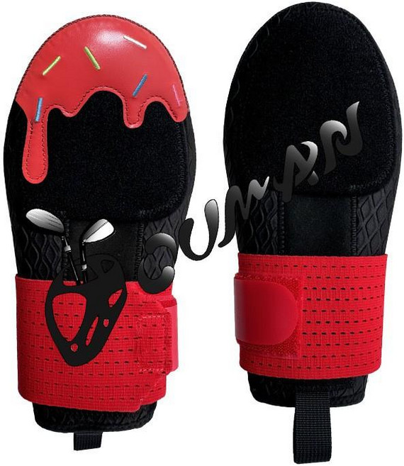 레드 주루장갑 슬라이딩미트, e. 검정/빨강 몰드 C 유스