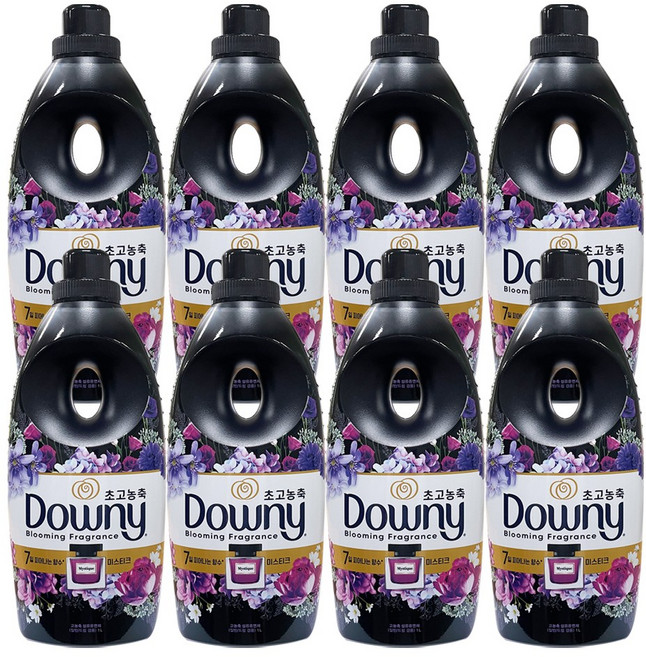 다우니 2020 퍼퓸 초고농축 섬유유연제 미스티크 본품, 1L, 8개