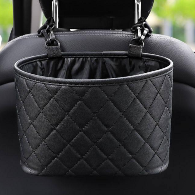 라워스 대용량 퀄팅 뒷좌석 수납 백, 블랙, 1개