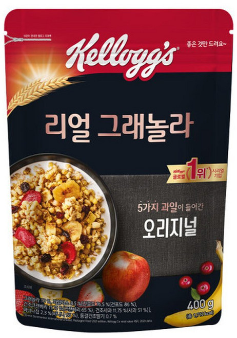 켈로그 리얼 그래놀라 400g 시리얼, 1개