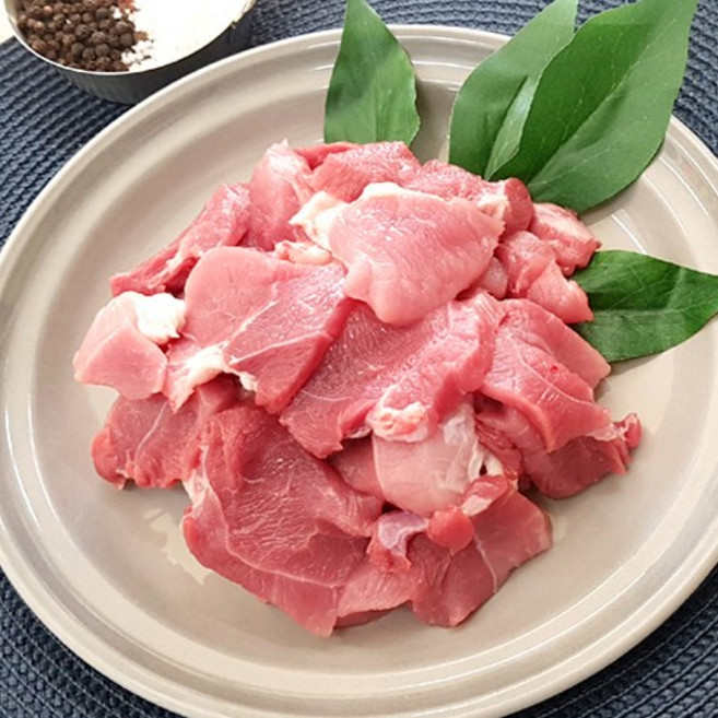 착한고기마을 건강한 무항생제 돼지 뒷다리살 냉장 찌개용 산지직송, 1개, 500g