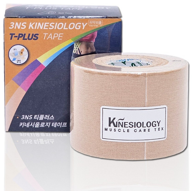3NS 키네시올로지 스포츠 테이프 베이지 5cm x 5m, 1개, 1개입