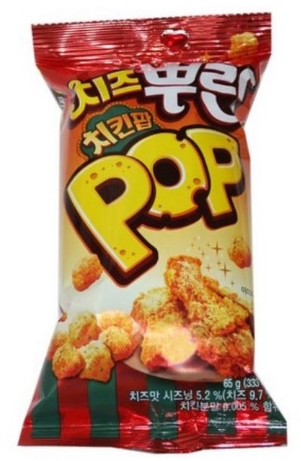 오리온 치즈뿌린 치킨팝, 65g