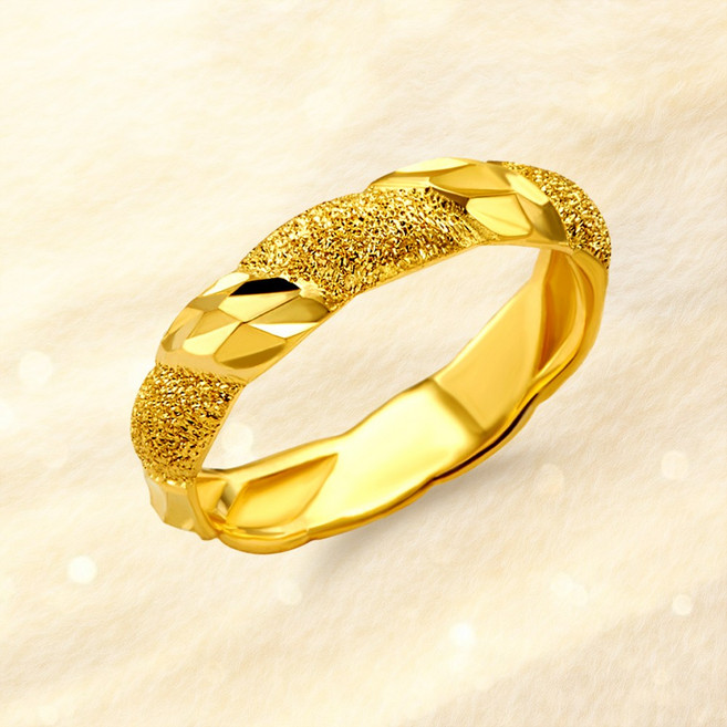 [러브넛] 순금(3.75g) 1돈 여성 고급 선물 엠보 컷팅 한돈 반지 24K-RG-1198