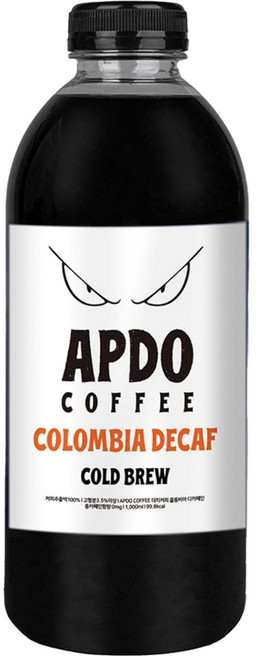 [Apdo.] 압도적인 더치커피 콜롬비아디카페인 콜드브루 원액 고소하고 깔끔함, 1개, 1L, 1개입