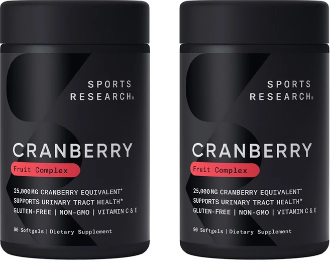 스포츠리서치 크랜베리 컨센트레이트 250mg 소프트젤, 2개, 90정 - 쿠팡