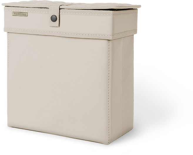 크레이지몬스터 디올뉴 싼타페 MX5 전용 퀼팅 쓰레기통 + 비닐 50매, 싼타페 MX5 퀼팅 쓰레기통(1P), 라이트 베이지 (1P), 1개