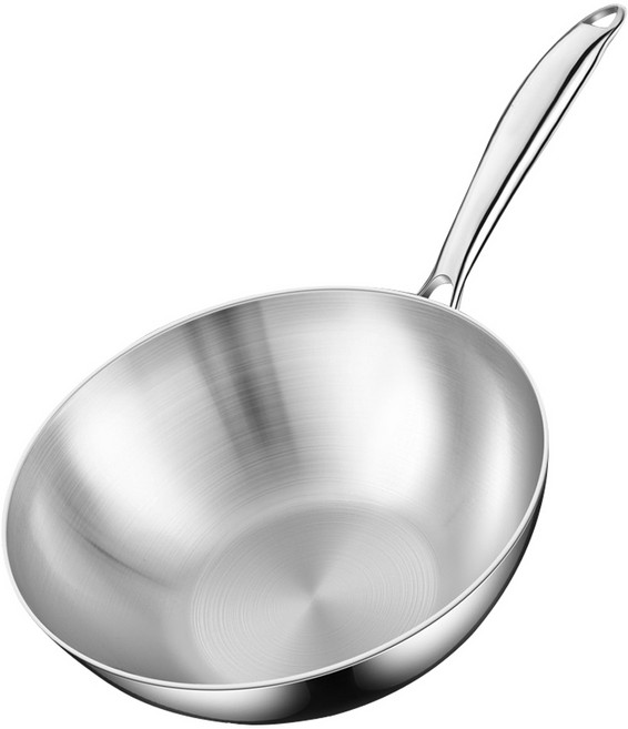 不鏽鋼炒鍋 316不鏽鋼 食品級無塗層, 1個, 30cm