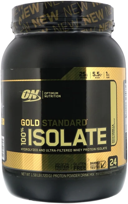 옵티멈뉴트리션 Gold Standard 100% 분리유청 리치 바닐라 맛 720g(1.58lb), 1.58 파운드, 1개, 720g - 쿠팡