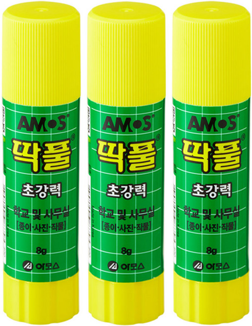 아모스 딱풀, 8g, 3개