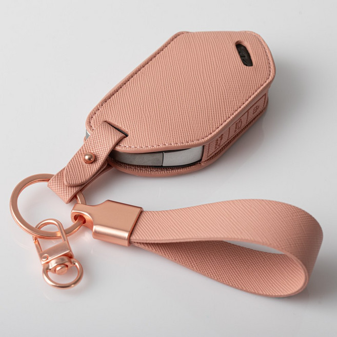 [무료각인]기아 호환 더뉴모닝 쏘렌토MQ4 K5 K8 더뉴스포티지 EV3 EV4 카니발4세대 차키케이스 스마트 키홀더 사피아노가죽 키커버, 기아H 4버튼(각인불가), 피치블라썸