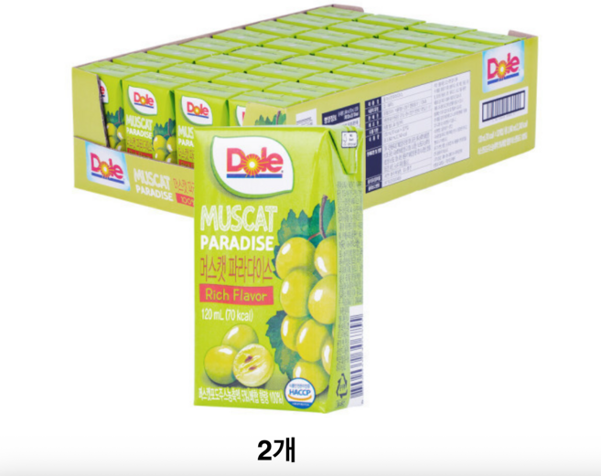 돌 파라다이스 주스 머스캣, 120ml, 64개