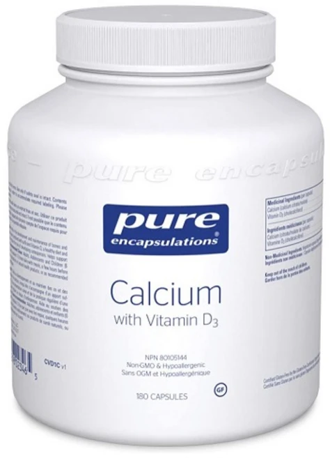 Pure Encapsulations 칼슘 비타민D3 영양제 Calcium with Vitamin D3 180정, 1개 - 쿠팡
