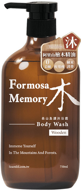 清淨海 森山島讀沐浴露 木, 750ml, 1瓶
