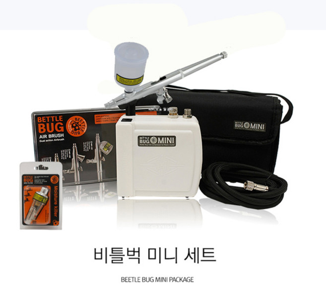 야마토콤프 BBPG-M001 비틀벅 미니 소형콤프레샤(프라컵 3호포함), 1개