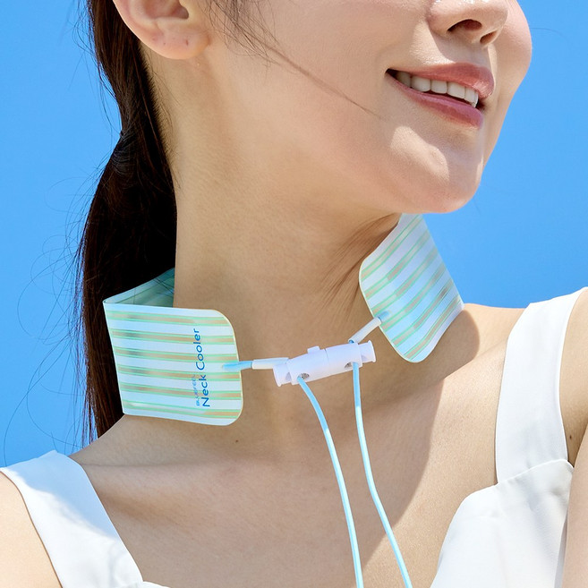 블루필 아이스쿨링 대용량 넥쿨러 와이드, 블루 스트라이프, 1개