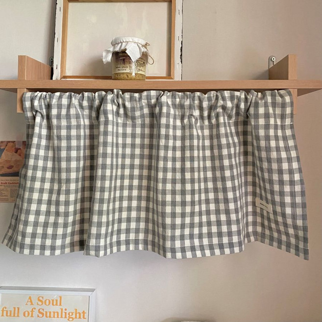 미니바란스 책장 선반 밥솥싱크대 수납장 주방가리개커튼