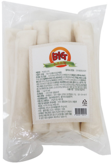 한아름푸드 빅 치즈스틱1kg 1개, 1kg
