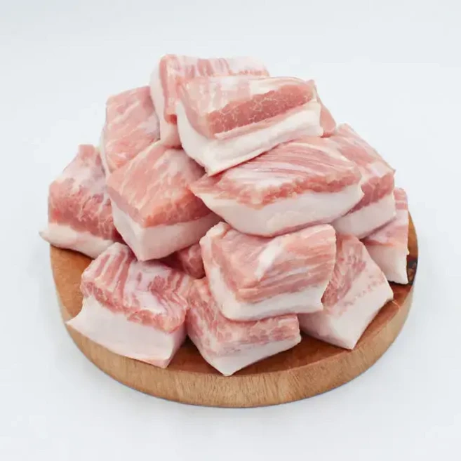 한돈 냉장 돼지고기 특수부위 미박항정살 깍뚝썰기 구이 300g 500g, 01_국내산 미박항정살(깍뚝썰기) 300g