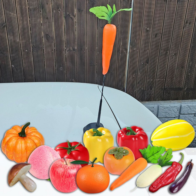 [굿-퀄] 차량용 야채 채소 과일 안테나볼, 당근