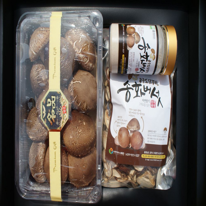Set 1호(생송화고500g+건슬라이스100g+분말100g), 1세트