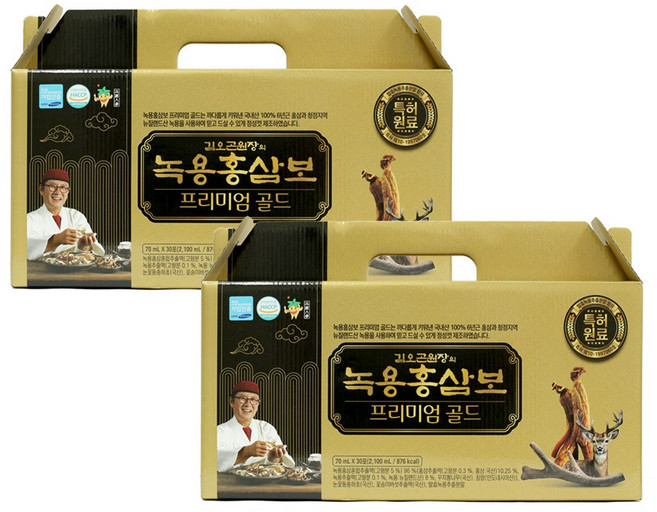 김오곤 녹용홍삼보 2박스(70ml x 60포), 2개, 30회분