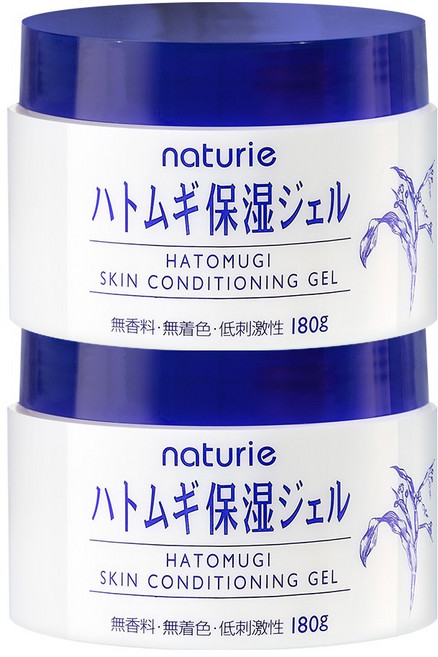 [공식] 나츄리에 하또무기 보습 젤 타입 에센스 180g X 2개 + 밀크미니어처, 270g, 1개
