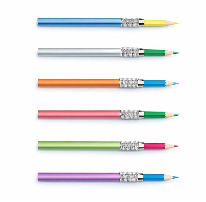 [오소사소] 몽당연필 연장 익스텐더 홀더 6색상, 색상, 6개