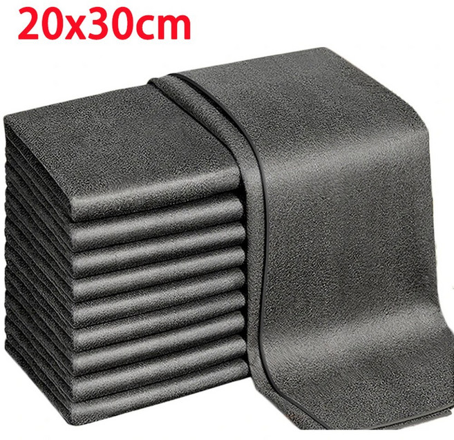 10 1PCS 매직 청소 재사용 가능한 화이버 세척 넝마 자동차 거울 닦아 수건 걸레, 20x30cm