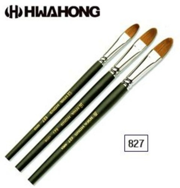 화홍 827F 콜린스키 유화붓 아크릴붓 수채화붓 필버트 7본세트 낱개 / 옵션선택, 12호