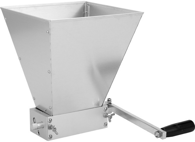 양조 맥주 맥아 스테인레스 스틸 쌍 롤 분쇄기 수동 곡물분쇄기, 바닥 판이없는 스테인레스 스틸 그라인더, 1개, 8L