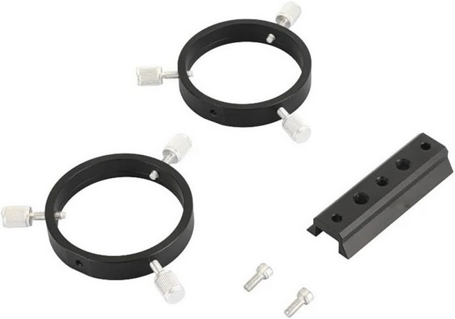 망원경 액세서리 70mm 조절 가능한 가이드 스코프 브래킷 3점 마운트 링 합금 어댑터 포함 천체 접안렌즈용, 망원경 액세서리 70mm 조절 가능한 가이드 스코프 브, 1개