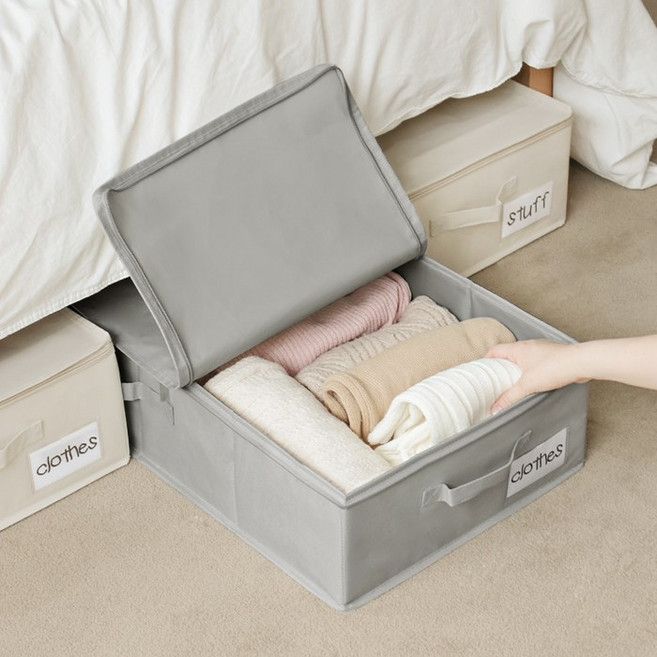 방수 옷정리 언더베드 이불 수납정리함(L), 1개