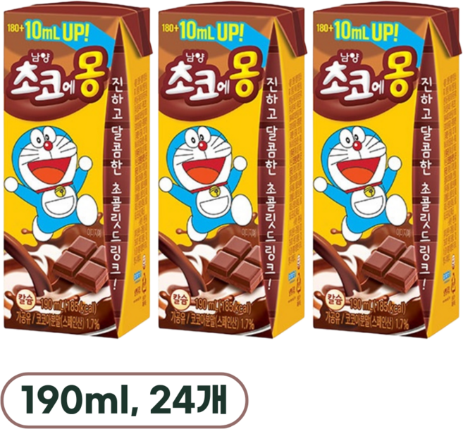 초코에몽, 190ml, 24개