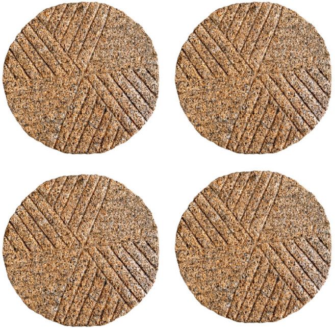 IN테리어 [500mm] 빗살무늬 맷돌 디딤석 정원석 디딤돌, [1장]호피 빗살무늬, 1개, 27kg