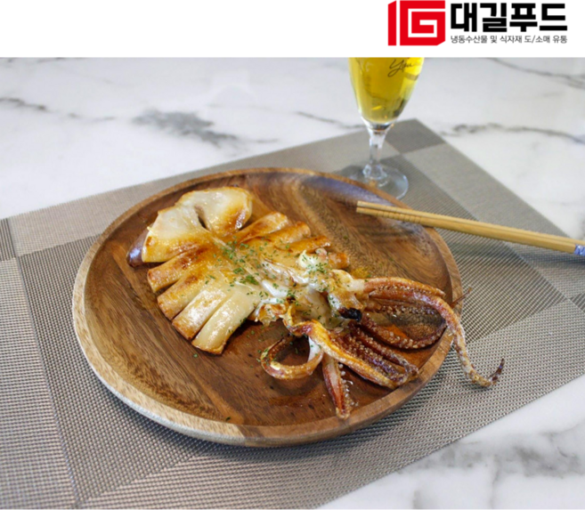 대길푸드 손질오징어 (대) 5마리 할복오징어 냉동오징어 2개, 손질오징어 5마리(마리당 200-250g)