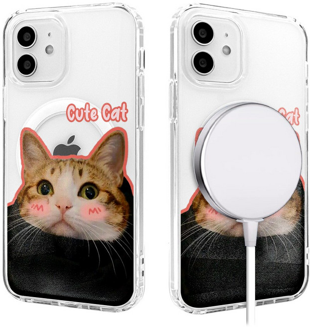 (셀론스타) CX26 검정 고양이 케이스 맥세이프 마그네틱 아이폰 갤럭시 플립 방탄 케이스