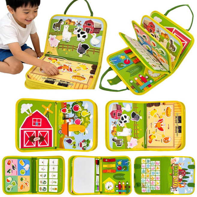 Linbeya Busyboard 1 2 3 4 5 Busybook 몬테소리 장난감 세 교육 장난감 소년 소녀