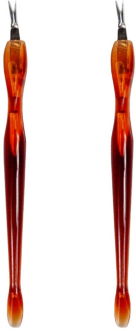 NOV- 손톱 큐티클 제거기 2P 네일 정리기 제거 V 밀대, 2개