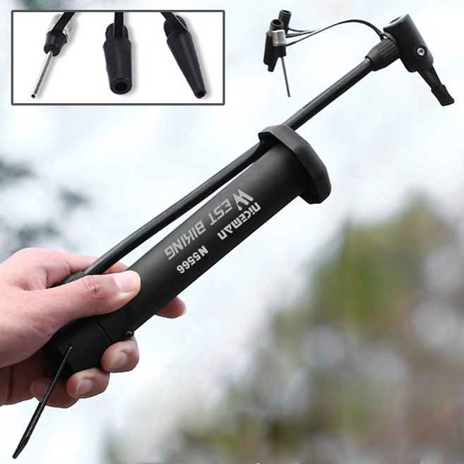 시그니처베이지 자전거 휴대용 펌프 공기주입기 YPZ140, 1개, 블랙