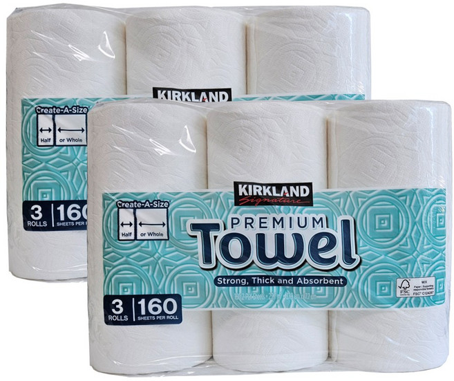 커클랜드 시그니춰 종이타월, 3롤, 2개