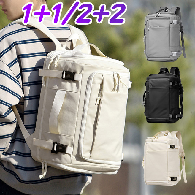 [온 세상 담기] 캐리어형 대용량 여행 백팩 가벼운 여성 여행용 대형 백팩 남자 등산가방 대용량 여행용 백팩