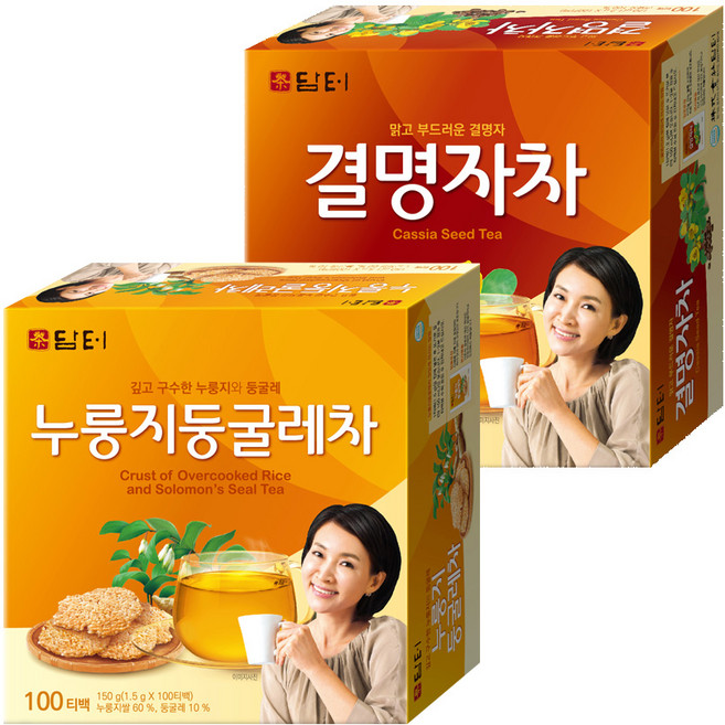 담터 누룽지둥굴레차 +결명자차, 100개입, 2개, 1.2g
