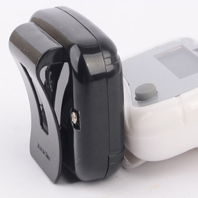 휴대용 전자 LCD 만보기 허리클립 구보 걷기운동 걸음수 측정, 화이트, 1개