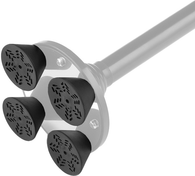 4발 지팡이 교체용 고무 발판 세트, 1개