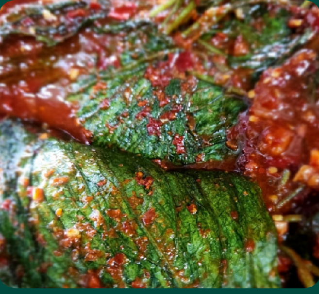 한정수량 향이 진한 생깻잎 무침 1kg 할인판매, 1개