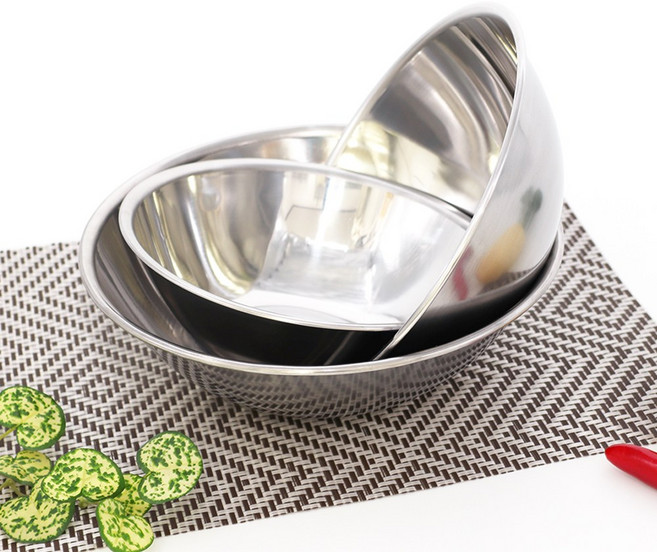 윤쓰공간 국산 스텐 양푼 비빔밥 믹싱볼 3종 세트 22cm 27cm 30cm, 믹싱볼3종(22/27/30) 1.3.4호, 1개