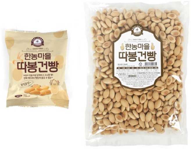 한농마을 따봉건빵 500g 우리밀 아기건빵 옛날과자 임산부간식 캠핑, 6개
